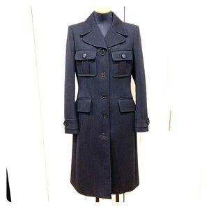 Louis Vuitton navy blue long coat